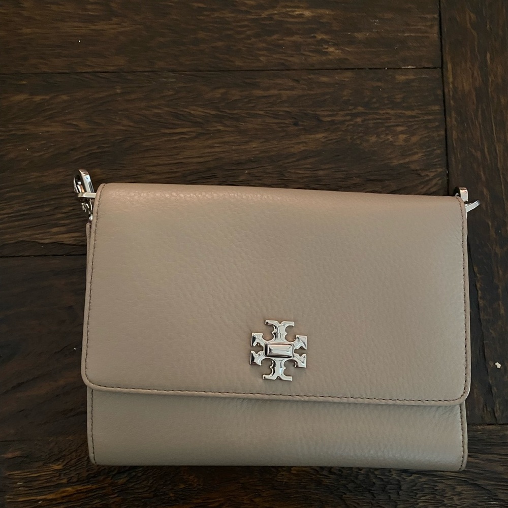 Tory Burch Beige Leather Crossbody Bag